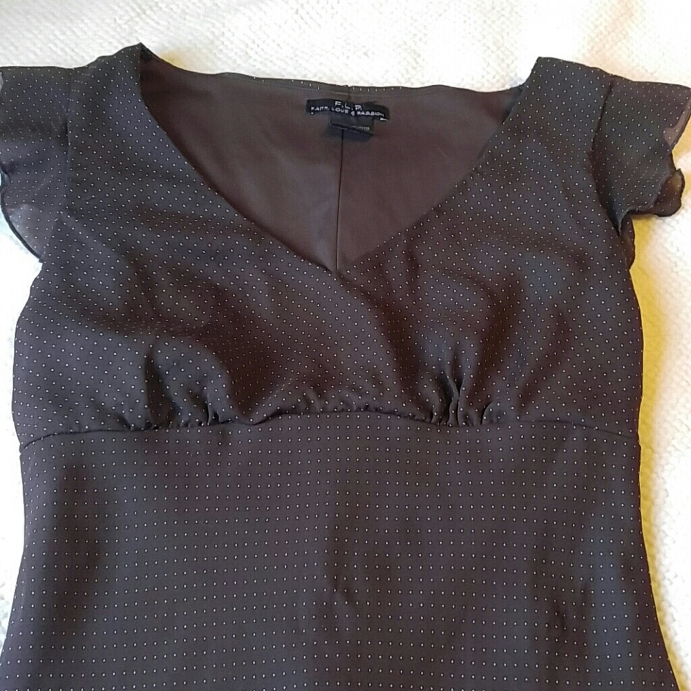 Brown polka dot dress